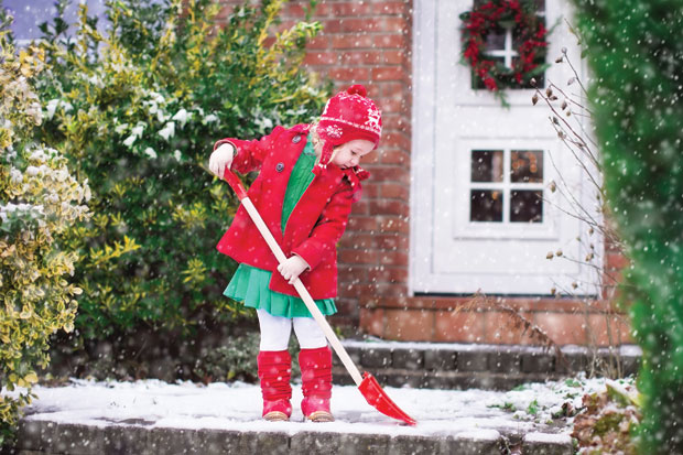 И зими има посла око врта 